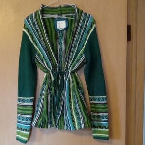 Colorful Striped Knit Cardigan